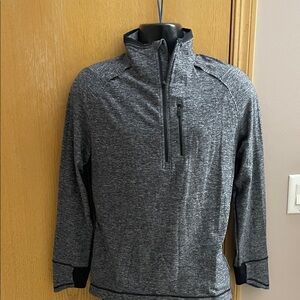 lululemon athletica Men's Black and Gray Quarter-Zip Jacket